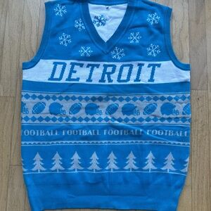 Detroit Blue V-Neck Men's Sweater